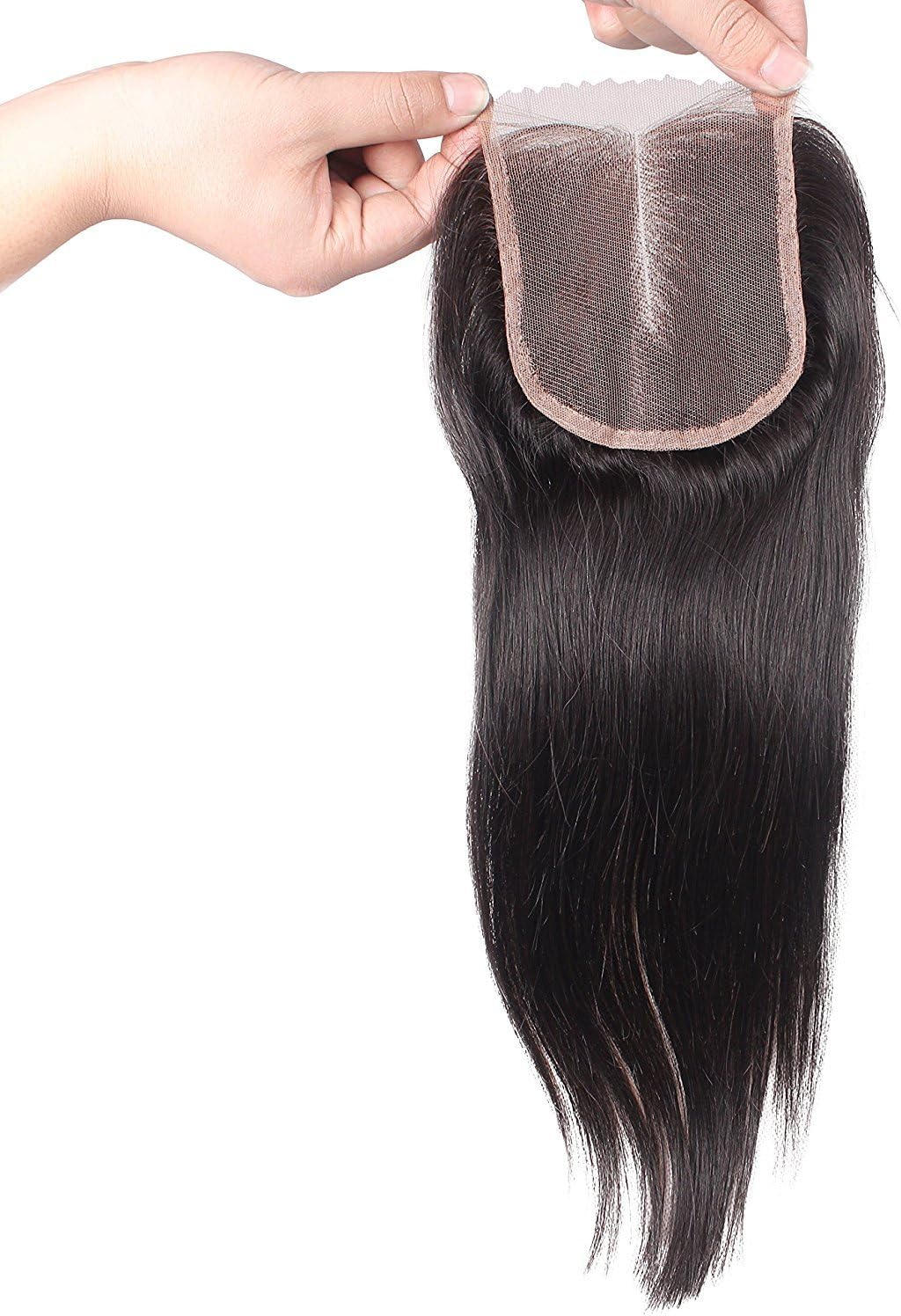 Aiva Hair 7a Brazilian Straight Lace Front Closure Piece 3.5x4 Virgin Human Hair Closure Bleached Knots Middle Part Lace Closure with Baby Hair in Stock (10inch)
