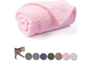 CUTEMATE Dog Blanket or Cat Blanket or Pet Blanket, Warm Soft Fuzzy Blankets for Puppy, Small, Medium, Large Dogs or Kitten, Cats, Plush Fleece Throws for Bed, Couch, Sofa, Travel (L/40" x 48", Bright Pink)