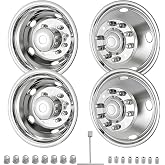 CIRONBOW 19.5" 10 Lug 5 Holes,Wheel Simulators,Stainless Steel,Hubcap with Bolt Kit Fit for Ford Raptor, 2005-2021 Ford F450/F550,Raptor 2WD Trunk Dually Wheel Cover Set (304 Stainless Steel)