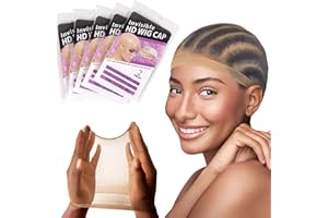 RECOOL 10 PCS Real HD Wig Cap For Lace Front Wig Very Breathable Stretchy Wig Cap for Wig Stocking Wig Caps For Women Summer Wear Wig Accessories Wholesale (5 PACK 10 PCS)