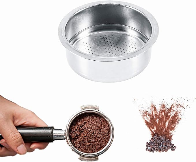 Coffee Filter, 2 Cup 51mm Pressurized Coffee Filter Basket for GUSTINO