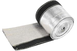 Motoforti Car Heat Shroud 5/8" ID 10ft Aluminized Sleeving Insulated Shield Sleeve Heat Wire Shield Sleeve for 5/8" OD Fuel L