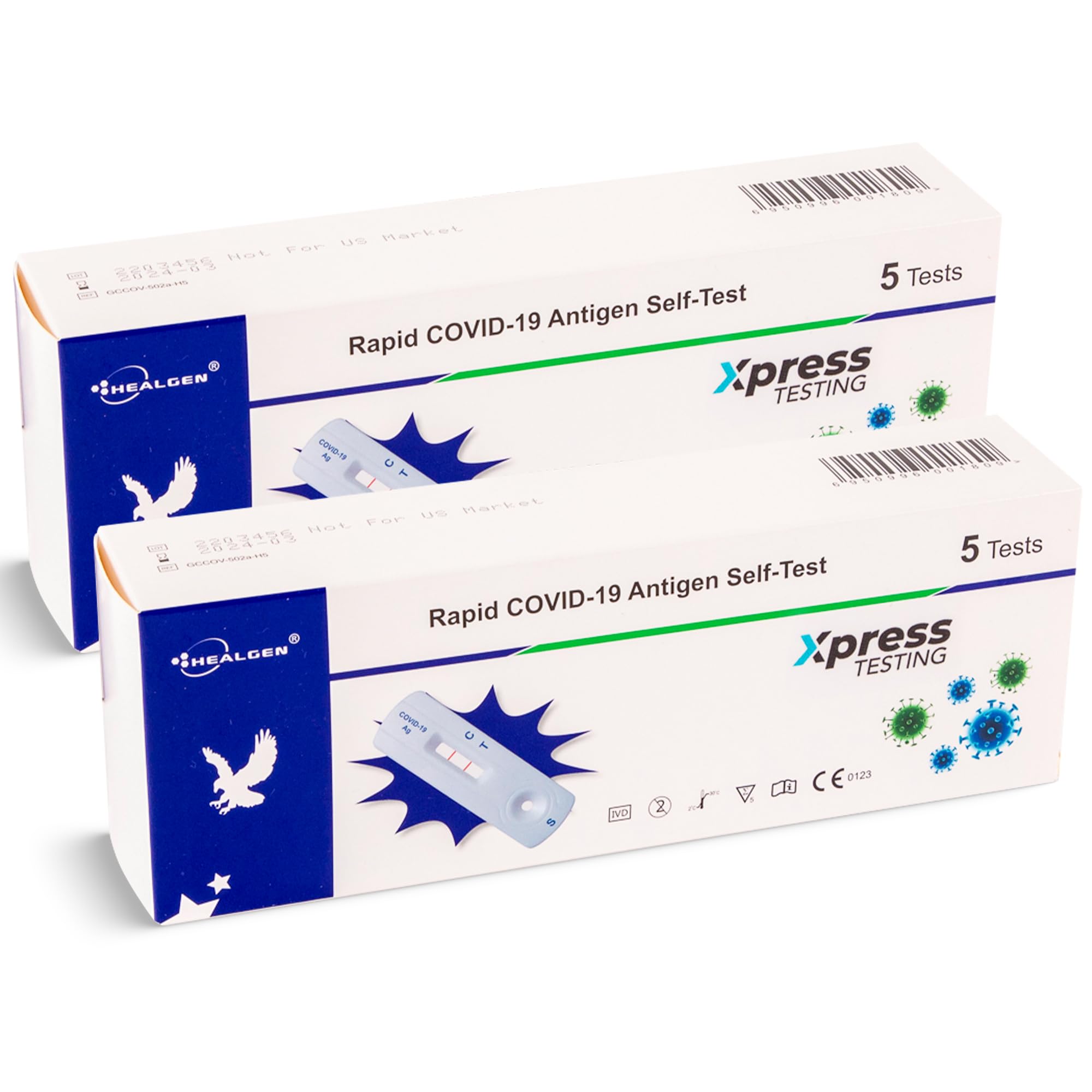 Rapid COVID-19 Antigen Test Kit UK – Xpress Testing 10 Pack, Results in 15 Min, CE-Certified, Self-Test at Home.