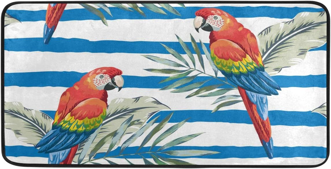 Amazon.de: LILIFE Küchenteppich, tropische Blume, Aras, Papageien