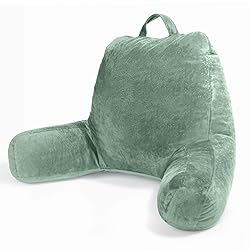 Sasttie Reading Pillow for Bed, Velvet Back Support