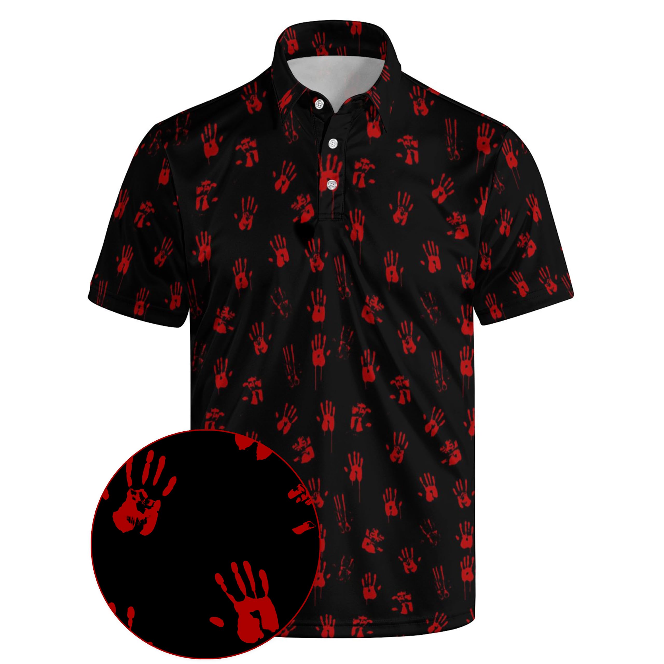 Xdceu Golf Polos for Men - Funny Golf Shirts Print
