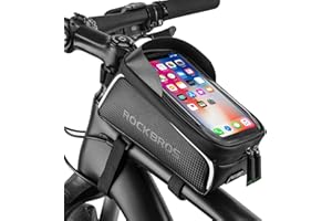 ROCKBROS Bike Phone Frame Bag 1.6L Bike Bag Waterproof Bike Accessories Touch Screen Bicycle Phone Case Compatible Phone Unde