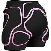 3D Protection Padded Shorts, Hip Butt Tailbone Crash Pad Pants, Impact Protective Gear for Figure Skating Snowboarding Ski Roller Skateboard