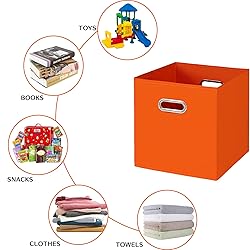 STOREONE 13 Inch Cube Organizer Bins ,Black Fabric