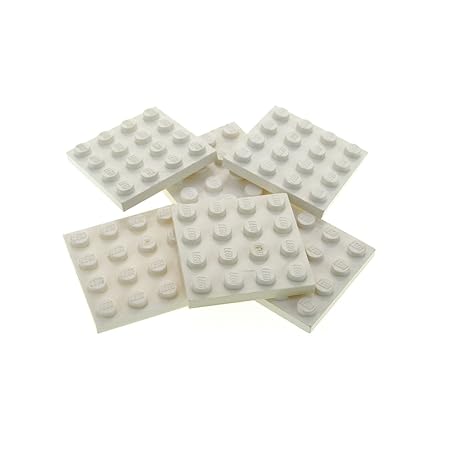 6 x Lego System Bau Platte weiss 4 x 4 Quadrat für Set Star Wars 6399 8037 41066 41068 6541 75025 10144 7783 3031