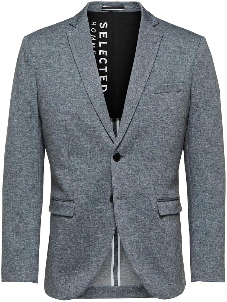 Selected Homme - Giacca da abito stretch slim blu navy