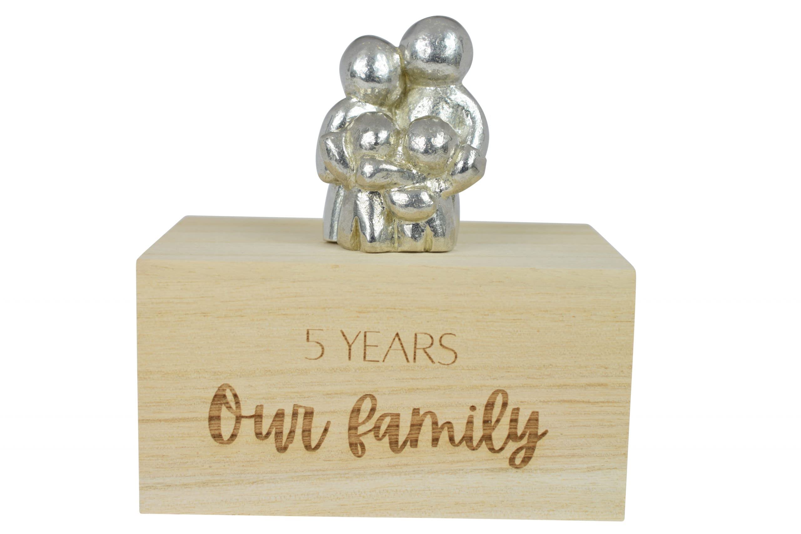 5 Year Anniversary Our Little Hugging Family Choose Amount of Children (2 Children)
