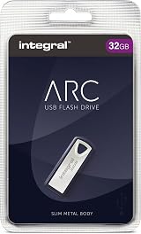Integral 32GB USB 2.0 Flash Drive Arc Metal Casing Keyring File Transfer Backup view 7