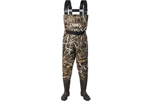 LHG Fishing Waders Waterproof Bootfoot Chest Waders 2-Ply 420D Nylon/PVC Duck Hunting Wader for Men Women