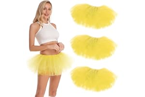 ILHSTY 3 Pack Women Teens Adult Tutu Skirt, 5 Layers Puffy Classic Tulle Tutus Skirts for Women Ballet Run Party Halloween Costume