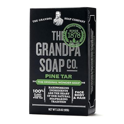 Sabun Grandpas, Sabun Bar Pine Tar, 3.25 Ounce