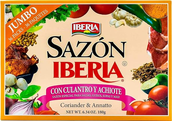 SAZON IBERIA JUMBO PACK WITH CORIANDER AND ACHIOTE 6.34 OZ 36 PACKS