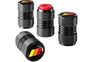 ANNLOYSKY 4PCS Tri-Color Sports Tire Valve Stem Caps, Aluminum Tire Valve Cap Set, Corrosion Resistant, Universal Stem Covers for Cars Trucks Motorcycles SUVs Bikes