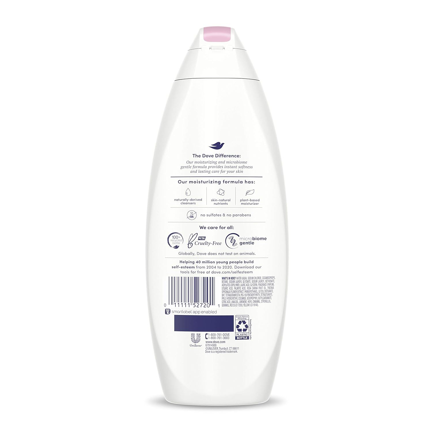 Dove Body Wash 100% Gentle Cleansers, Sulfate Free Peony and Rose Oil Effectively Washes Away Bacteria While Nourishing Your Skin 22 oz, 4 Count : Beauty