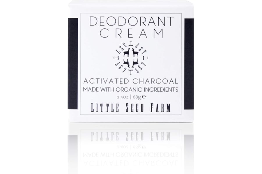 Little Seed Farm All Natural Deodorant Cream – Activated Charcoal – Aluminum Free Deodorant for Women or Men, Net Wt. 2.4oz | 68g