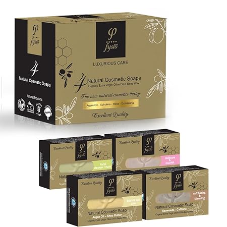 Fysio Naturkosmetik Bio Naturseife, Olivenölseife | Seife Stück für Körper & Gesicht ? Luxus Geschenk für Frauen und Männer |