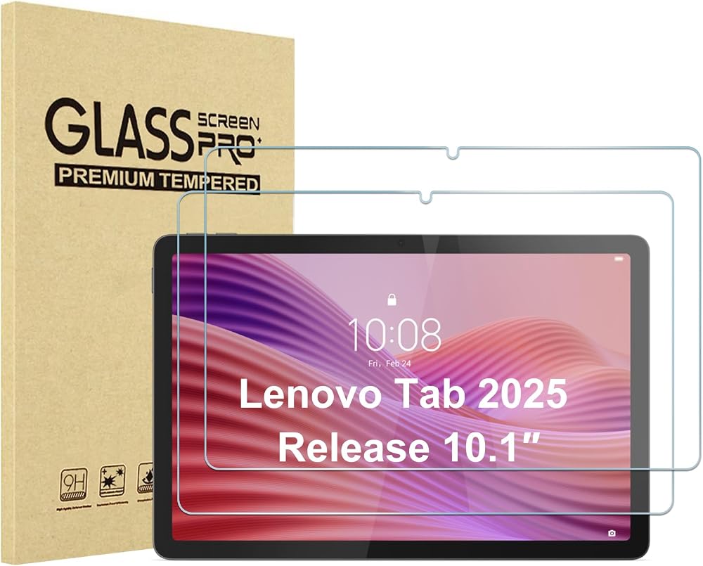 ProCase 2 Pack Tempered Glass Screen Protector for Lenovo Tab 10.1 2025
