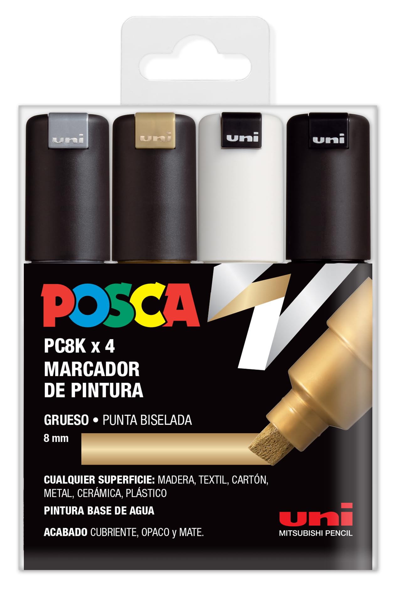 UNI posca Set PC 8K GSWB Set of 4