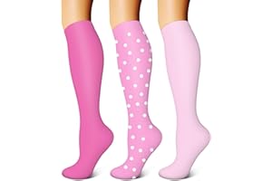FEYHAY Copper Compression Socks (3 Pairs) 15-20 mmHg Circulation is Best Athletic & Daily for Men & Women, Running, Climbing