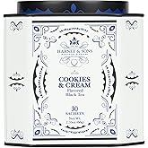 Harney & Sons Cookies & Cream Tea, 30ct count tin, Black tea with Vanilla and Chocolate Flavors