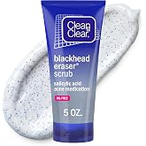 Clean &amp; Clear Blackhead Eraser Facial Scrub, 2% Salicylic Acid, 5 fl oz | Acne-Prone Face Wash, Daily Exfoliation, Oil-Free Face Scrub, Removes Blackheads Dirt and Oil