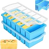 Silicone Freezer Molds with Lids, 1/2 Cup Soup Freezer Container Reinforced Steel Ring Top for freezing Soup Sauce Broth Leftovers, Silicone Freezer tray 2-Pack, Oven & Dishwasher Safe