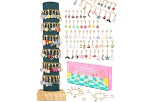 Deinduser Charm Bracelet Making Kit for Girls, Clip on Charms Kit for Bracelets, Charms for Bracelets with Clasp, Chain Bracelet Set for Girls, Ages 5-12