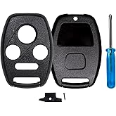 StandardAutoPart Car Remote Head Key 4 Button Shell Case Compatible with Honda Civic Accord Pilot Element CR-V (No Key Cuttin
