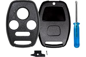 StandardAutoPart Car Remote Head Key 4 Button Shell Case Compatible with Honda Civic Accord Pilot Element CR-V (No Key Cuttin