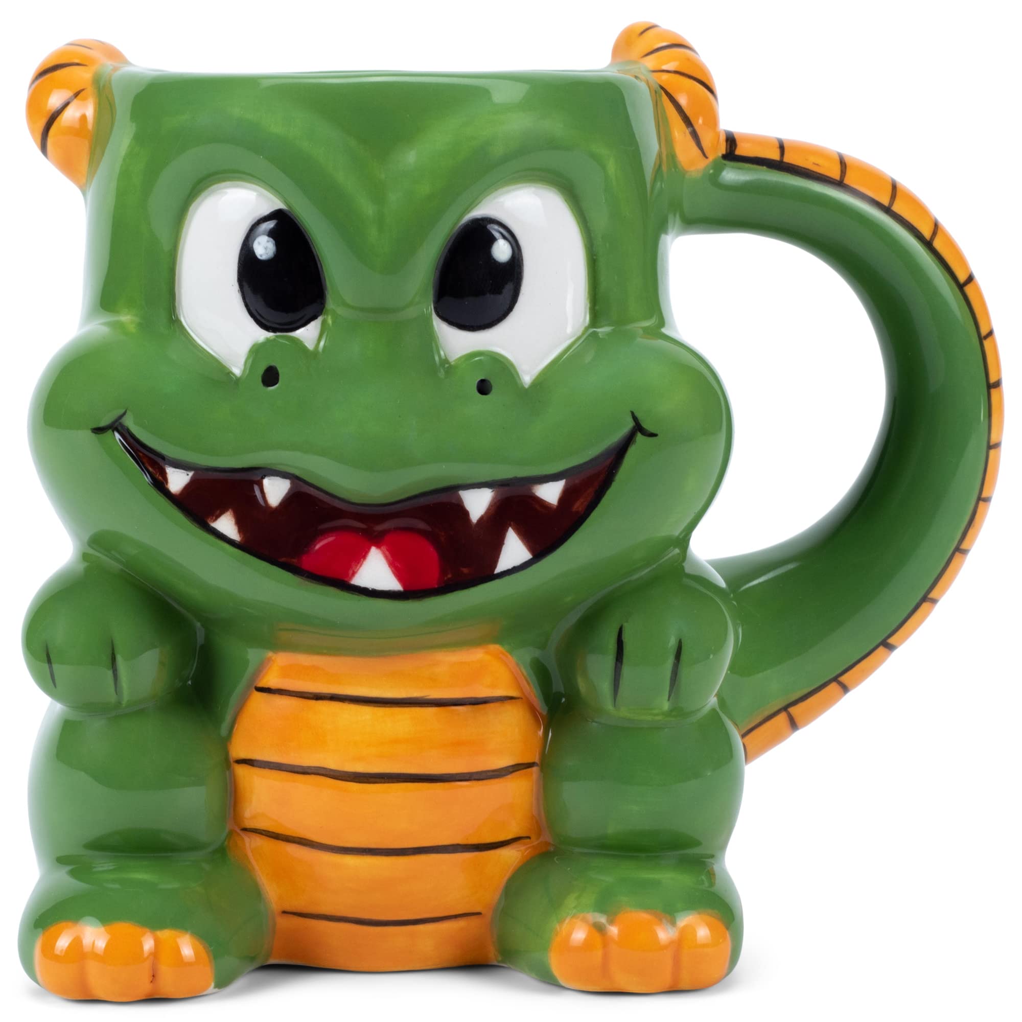 View 1 of 100 North ESNCHMG-DN Emerald Green Fire Breathing Dragon Character 17 ounce Glossy Ceramic Coffee Tea Cup Mug For Your Favorite Morning Brew
