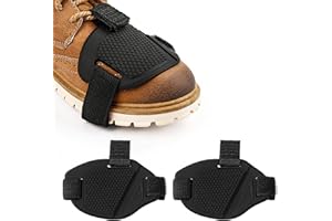 MTRPS 2PCS Motorcycle Shift Pad, Anti-Slip Motorbike Shoe Boot Cover Protective Gear, Adjustable Soft Boot Toe Protector Wear