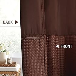 Gibelle Waffle Weave Shower Curtain with Mesh Top