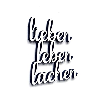 NOGALLERY 3D Schriftzug, Holz, Weiß