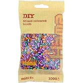 Hama 10.207-92 1,000 Beads in Bag Striped Mix 92, Multicolour
