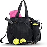 IZARI Designer Pickleball Bag For Women With Fence Hook | Original Stylish Quilted Sports Bag for Pickle Ball with Ball Bag