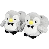 Aopuro Cute Women Penguin Animal Slippers Fluffy Warm Plush House Shoes Novelty Soft Slippers Cartoon Gifts for Birthday Christmas