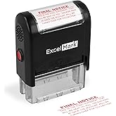 ExcelMark Final Notice Final Statement - Self Inking Bill Collection Stamp in Red Ink