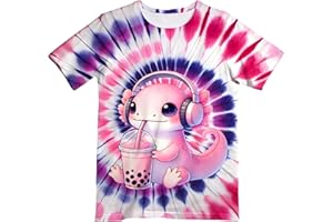 Ugtewxu Kids Neon Tie Dye Shirt for Boys Girls Tie-Dye T-Shirt Hippes Tshirt Senior Children Tee Size 6-16 Years Age