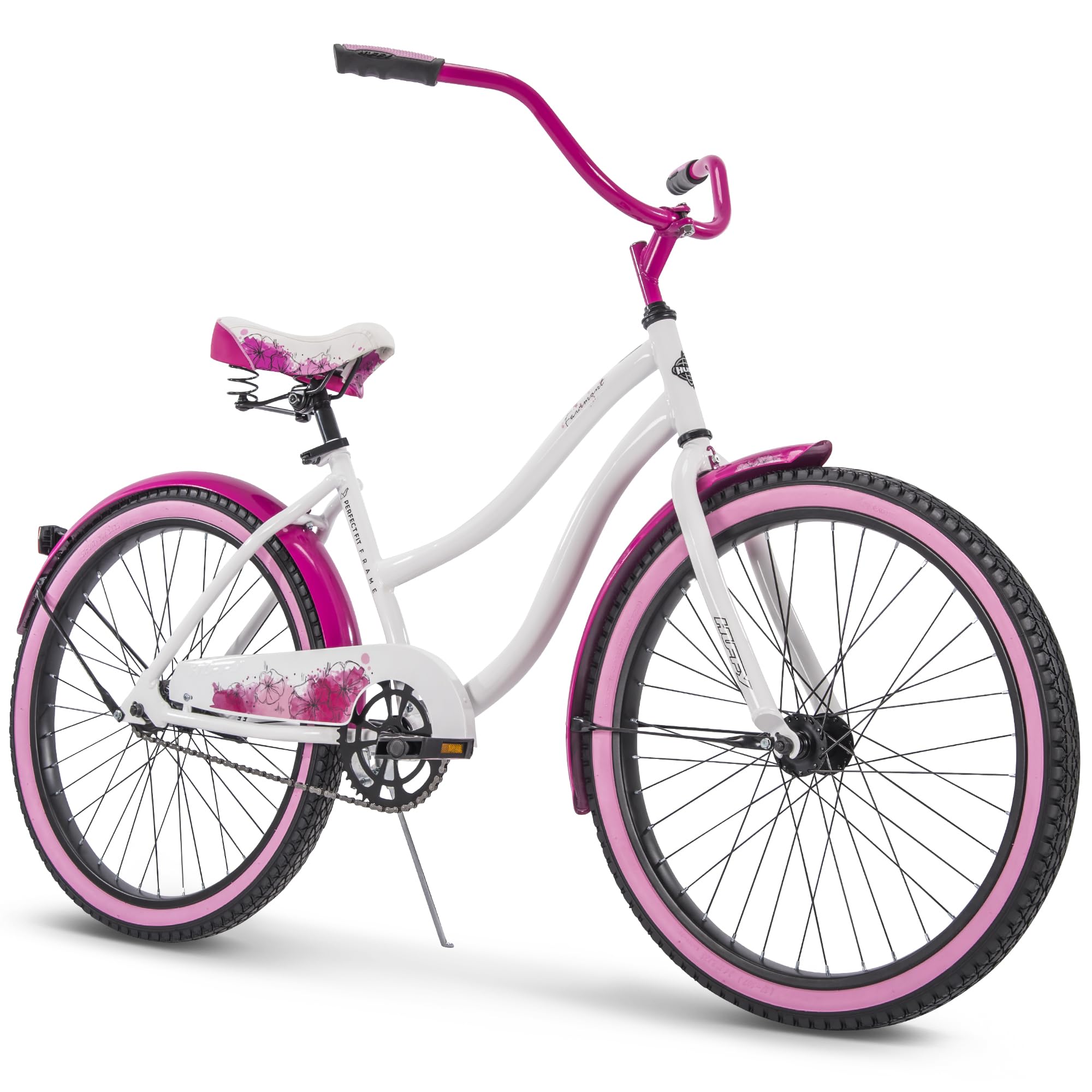 Purple 24 Inch Cruiser Bicycle 24 Inch Micargi Women Tahiti 7SP