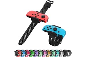 RTTACRTT Silicone Wrist Bands for Just Dance 2024 2023 2022 2021 Switch and for Zumba Burn It Up, Dance Strap Freely Adjustable for Joy Con & Switch OLED Model, 2-Pack for Adults and Children-Black