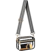 FANGSUN Clear Crossbody Bag Stadium Approved, Clear Purse for Women, Transparent Shoulder Messenger Handbag for Concert Sport