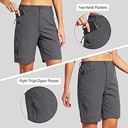 MIER Women's Quick Dry Stretchy Hiking Shorts