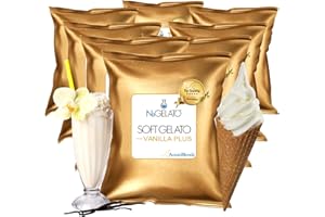 AussieBlends Vanilla Plus Ice Cream Mix For Soft Serve, Milkshakes, Sundaes, and Frozen Desserts | Soft Serve Ice Cream Mix | 8-Pack, Imported