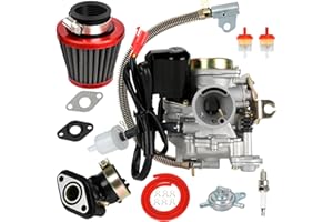 EOPOAYI GY6 50cc Carburetor PD18J Carb Kit Compatible with Tao tao 49cc 50 ATM50 Pony VIP Most Chinese Scooter Moped 139QMB 4-Stroke Engine Roketa Jonway Lance ATV Go Kart Parts with Fuel Line