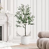 YOLEO 4FT Artificial Olive Tree Tall Faux Silk Olive Plant Home Office Decor view 5